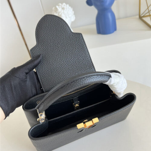 High Quality Luxury Louis Vuitton Capucines Small Bag Black – Style 47590 product detail