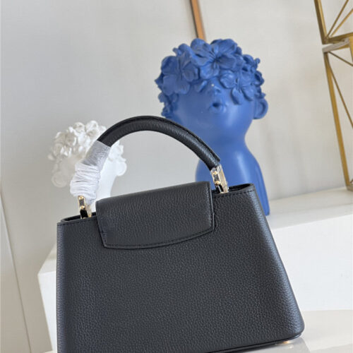 High Quality Luxury Louis Vuitton Capucines Small Bag Black – Style 47590 alternate view