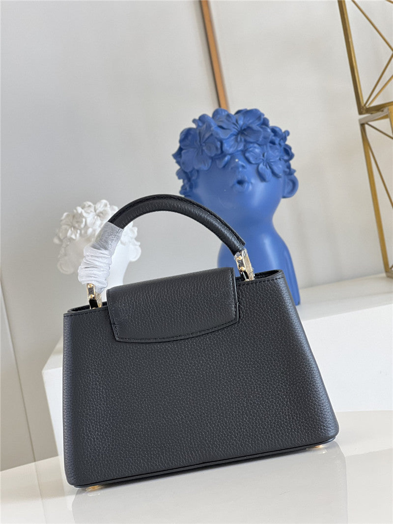 High Quality Luxury Louis Vuitton Capucines Small Bag Black – Style 47590 product detail