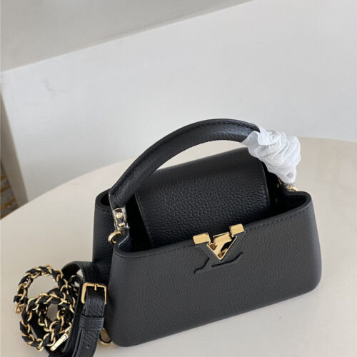 High Quality Luxury Louis Vuitton Capucines Mini Bag Black product detail