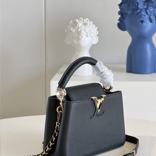 High Quality Luxury Louis Vuitton Capucines Mini Bag Black product detail