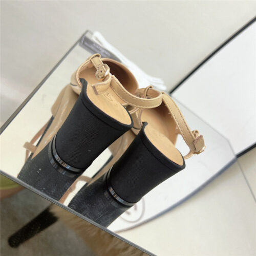 High Quality Luxury Chanel Chunky Heel Sandals – Style 20774 product detail
