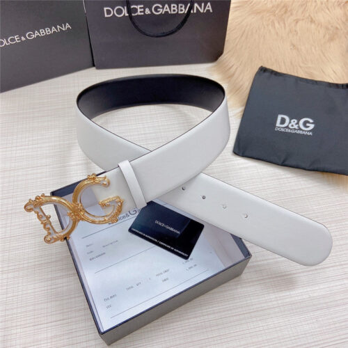 High Quality Luxury Dolce  Gabbana DG Logo Leather Belt