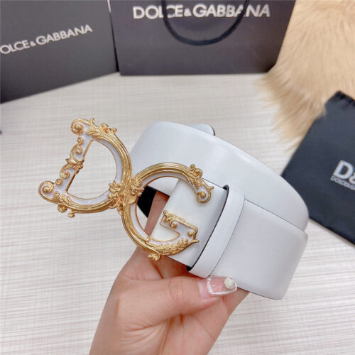 High Quality Luxury Dolce  Gabbana DG Logo Leather Belt product detail
