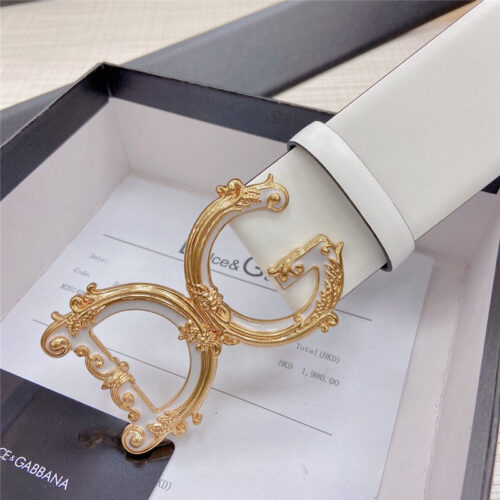 High Quality Luxury Dolce  Gabbana DG Logo Leather Belt product detail