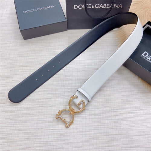 High Quality Luxury Dolce  Gabbana DG Logo Leather Belt product detail