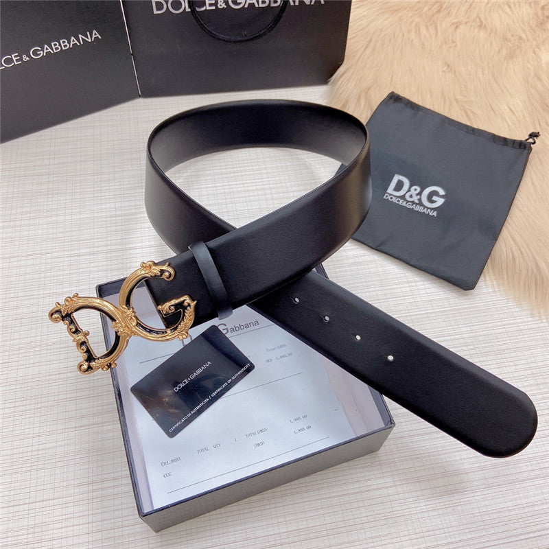 High Quality Luxury Dolce Gabbana DG Logo Leather Belt – Style 17862