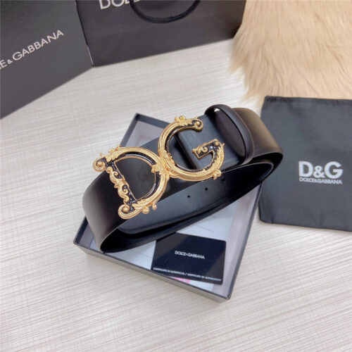 High Quality Luxury Dolce Gabbana DG Logo Leather Belt – Style 17862 product detail