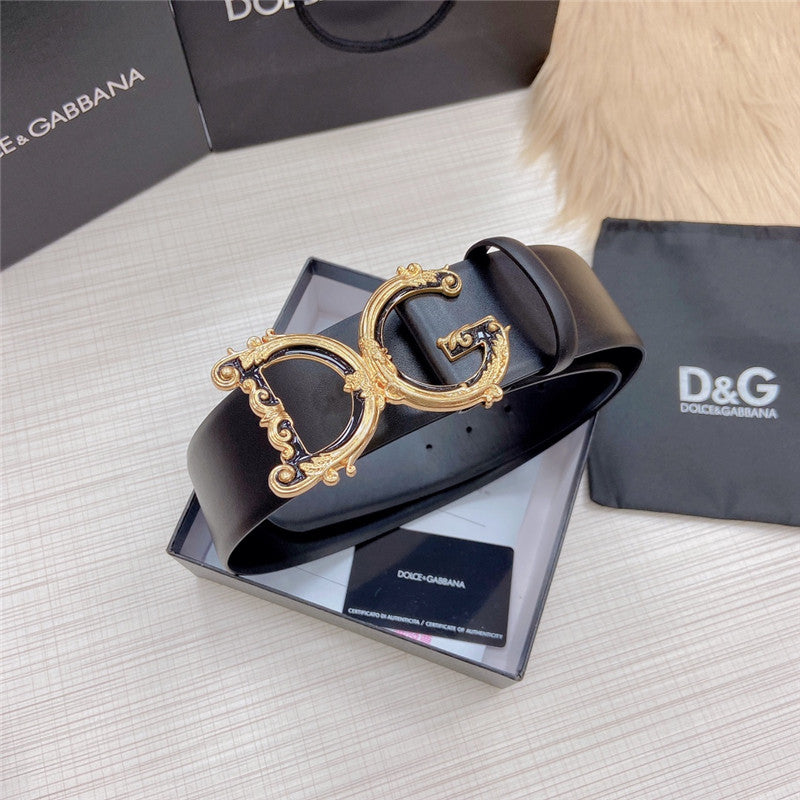 High Quality Luxury Dolce Gabbana DG Logo Leather Belt – Style 17862 product detail
