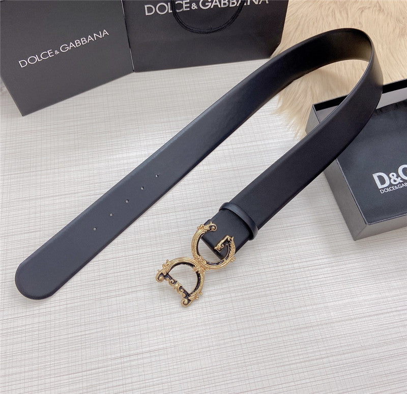 High Quality Luxury Dolce Gabbana DG Logo Leather Belt – Style 17862 product detail