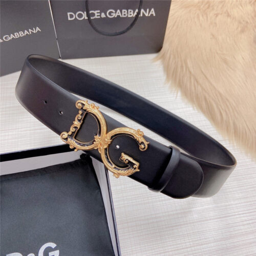 High Quality Luxury Dolce  Gabbana DG Logo Leather Belt – Style 17862 alternate view