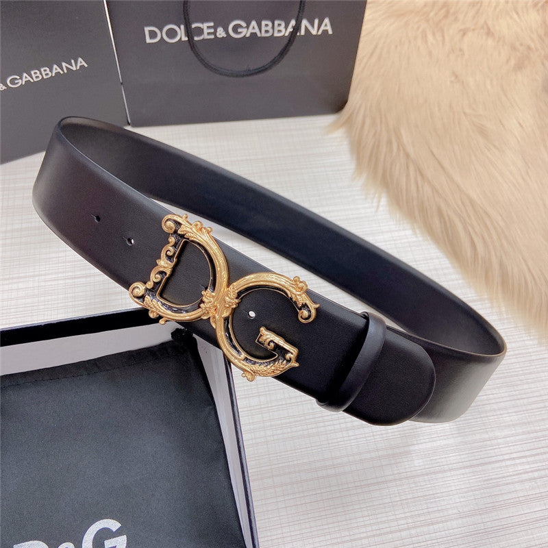 High Quality Luxury Dolce Gabbana DG Logo Leather Belt – Style 17862 product detail