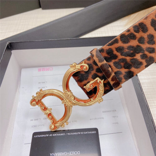 High Quality Luxury Dolce Gabbana DG Logo Leather Belt – Style 85094 product detail