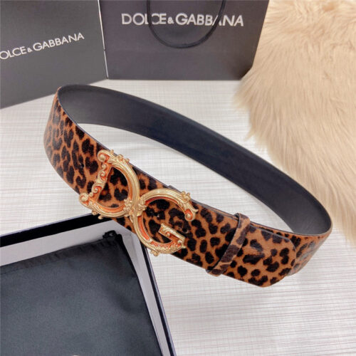 High Quality Luxury Dolce  Gabbana DG Logo Leather Belt – Style 85094 alternate view