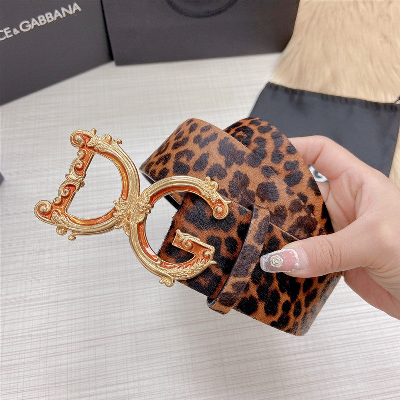 High Quality Luxury Dolce Gabbana DG Logo Leather Belt – Style 85094 product detail