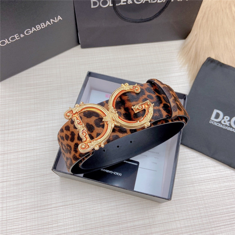 High Quality Luxury Dolce Gabbana DG Logo Leather Belt – Style 85094 product detail