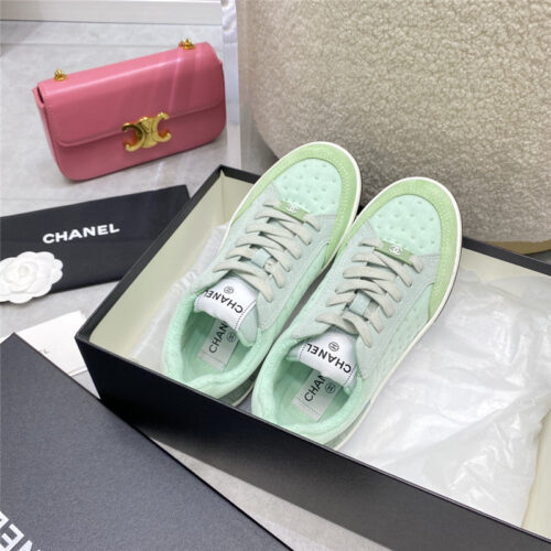 High Quality Luxury Chanel Calfskin Sneakers Womens – Style 00678 product detail
