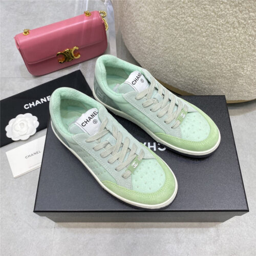 High Quality Luxury Chanel Calfskin Sneakers Womens – Style 00678 alternate view