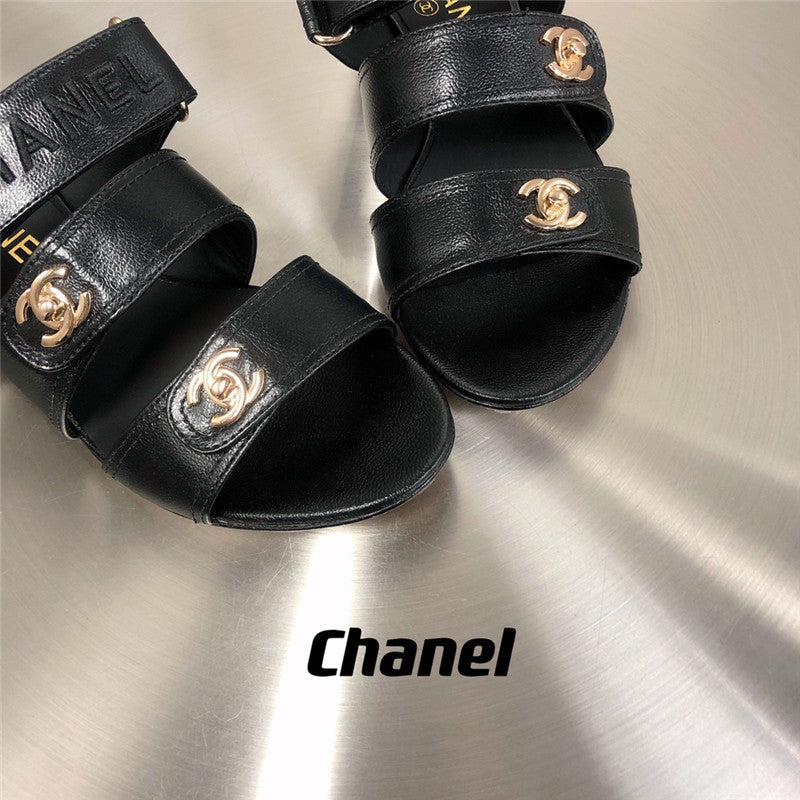 High Quality Luxury Chanel Velcro Button Slippers – Style 85574 product detail