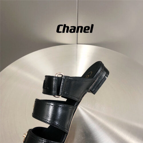 High Quality Luxury Chanel Velcro Button Slippers – Style 85574 product detail
