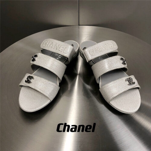 High Quality Luxury Chanel Velcro Button Slippers – Style 16646 product detail