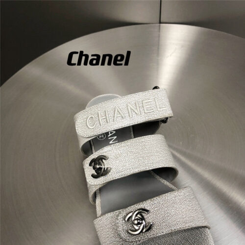 High Quality Luxury Chanel Velcro Button Slippers – Style 16646 product detail