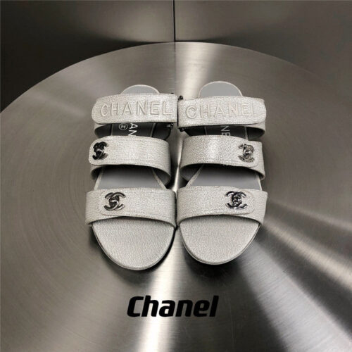 High Quality Luxury Chanel Velcro Button Slippers – Style 16646 product detail