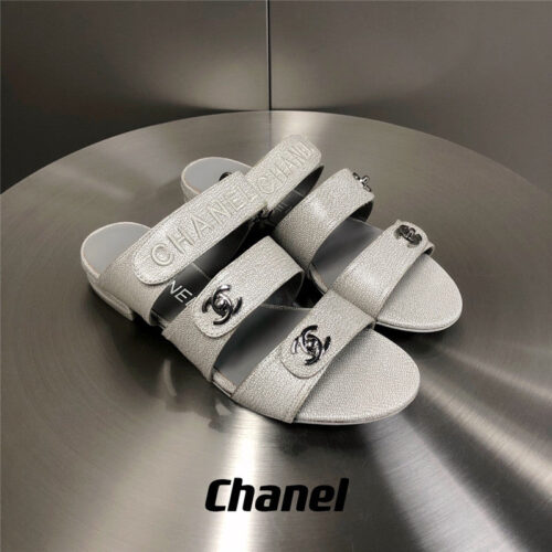High Quality Luxury Chanel Velcro Button Slippers – Style 16646
