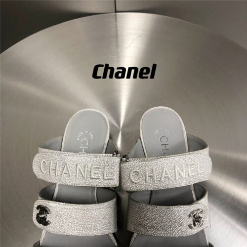 High Quality Luxury Chanel Velcro Button Slippers – Style 16646 product detail