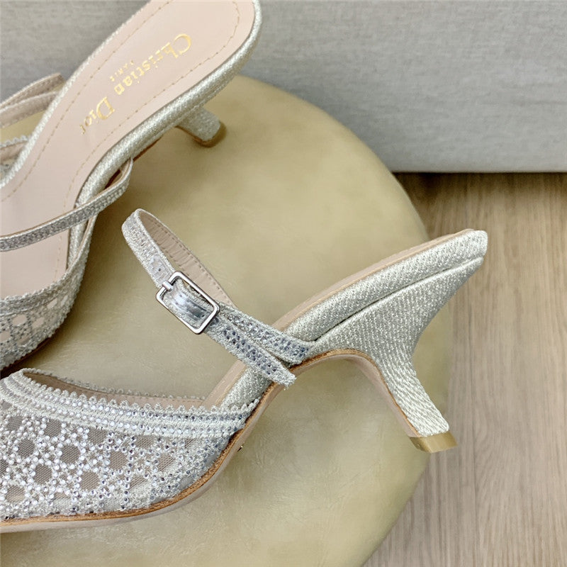 High Quality Luxury Dior Capture Heeled Mule – Style 49670 product detail