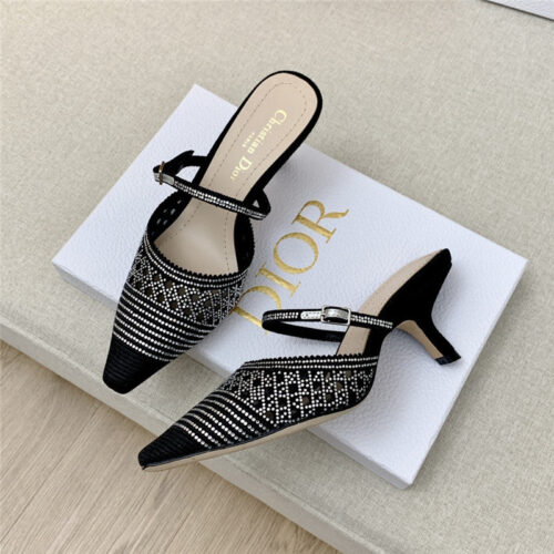 High Quality Luxury Dior Capture Heeled Mule alternate view