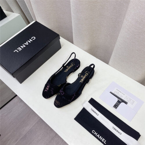 High Quality Luxury Chanel Chunky Heel Flat Graffiti Sandals alternate view