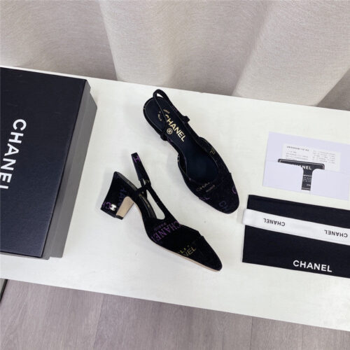 High Quality Luxury Chanel Chunky Heel Graffiti Sandals product detail