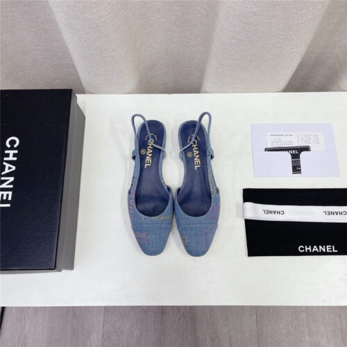 High Quality Luxury Chanel Chunky Heel Flat Graffiti Sandals – Style 64870 alternate view
