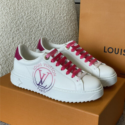 High Quality Luxury Louis Vuitton Time Out Sneakers White – Style 50915