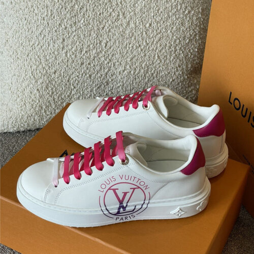 High Quality Luxury Louis Vuitton Time Out Sneakers White – Style 50915 alternate view