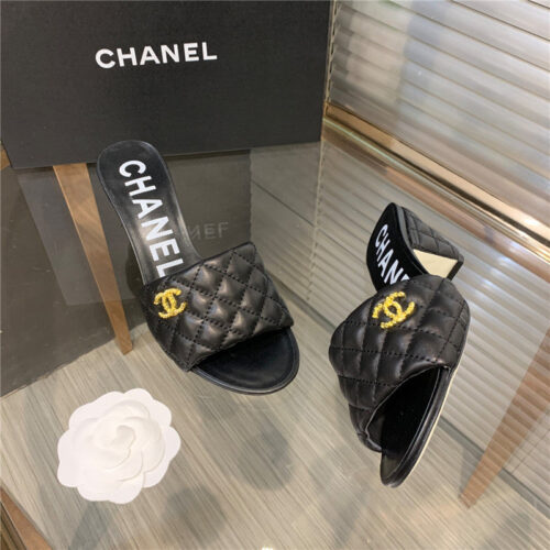 High Quality Luxury Chanel Chunky Heel Slippers product detail