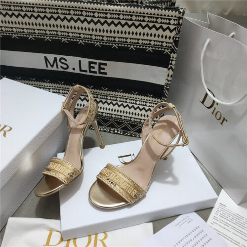 High Quality Luxury Dior Gem Heeled Sandals – Style 97766 alternate view