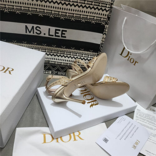 High Quality Luxury Dior Gem Heeled Sandals – Style 97766 product detail