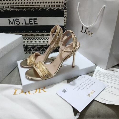 High Quality Luxury Dior Gem Heeled Sandals – Style 97766 product detail