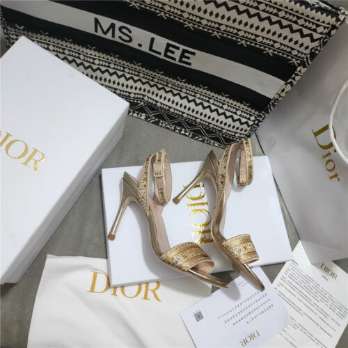 High Quality Luxury Dior Gem Heeled Sandals – Style 97766 product detail