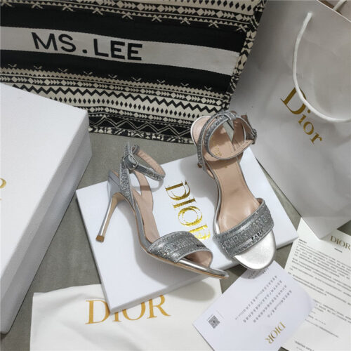 High Quality Luxury Dior Gem Heeled Sandals – Style 37318 product detail