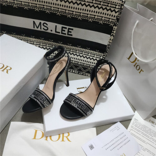 High Quality Luxury Dior Gem Heeled Sandals alternate view