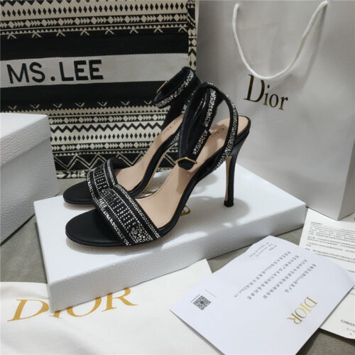 High Quality Luxury Dior Gem Heeled Sandals