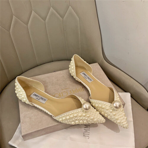High Quality Luxury Jimmy Choo Pearl Wedding Shoes