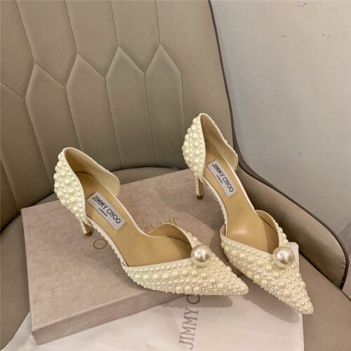 High Quality Luxury Jimmy Choo Pearl Heels – Style 05079 alternate view