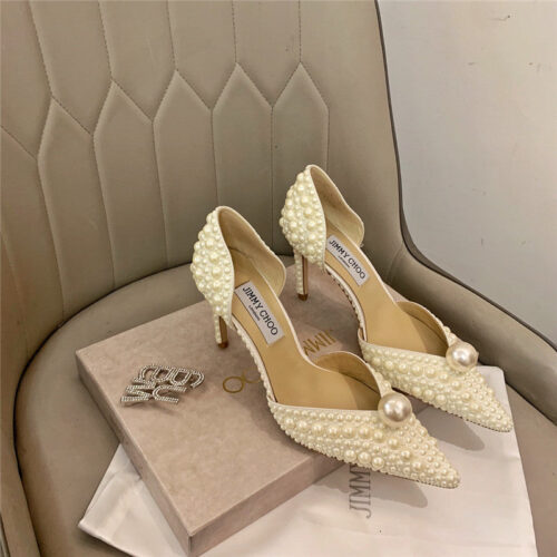 High Quality Luxury Jimmy Choo Pearl Heels – Style 05079