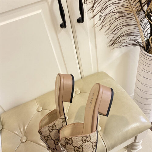 High Quality Luxury Gucci GG Diamond Buckle Slippers – Style 77363 product detail