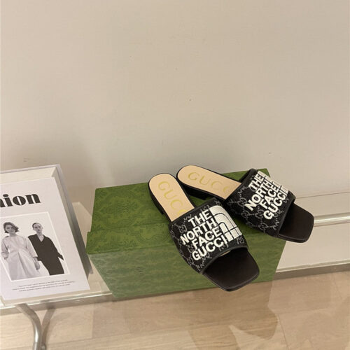 High Quality Luxury Gucci Denim Pattern Embroidery Slippers