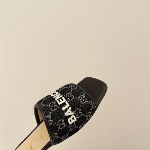 High Quality Luxury Gucci Denim Pattern Embroidery Slippers – Style 23283 product detail